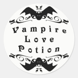 Vampyrkärlekdryck Halloween Runt Klistermärke