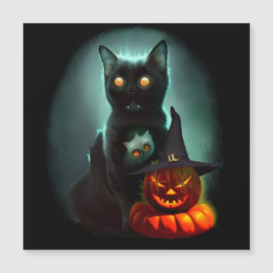 Vampyrkatt och trollkarlspumpa Halloween Surreal