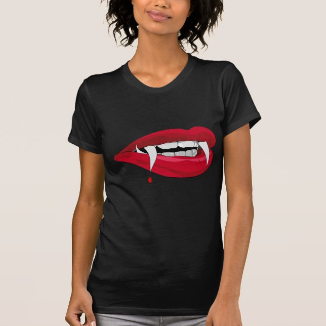 Vampyrläppar Tee Shirt (Framsida)