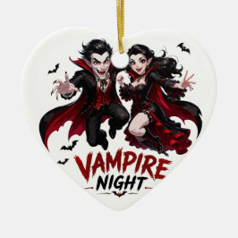 Vampyrnattpar Halloween-fest Julgransprydnad Keramik