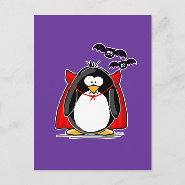 Vampyrpingvin Vykort (Framsida)