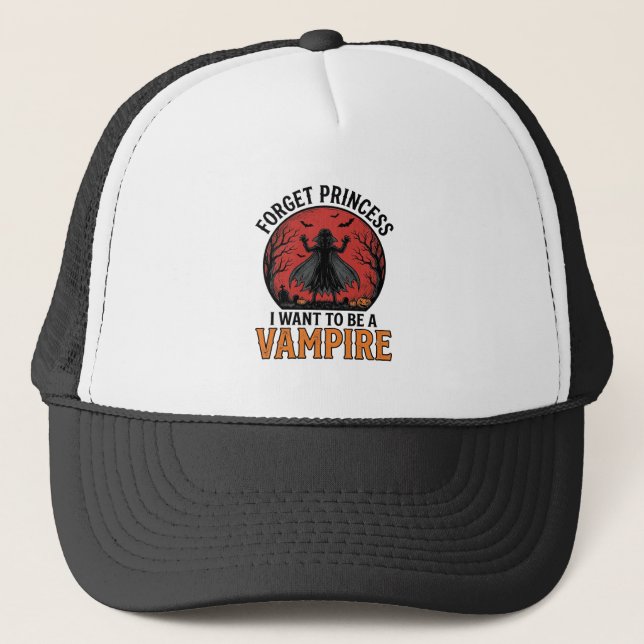 Vampyrprinsessa Tröja Skum Retro Halloween Desi Keps (Framsida)