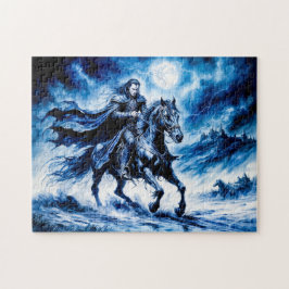 Vampyrriddaren rider genom stormig natt pussel