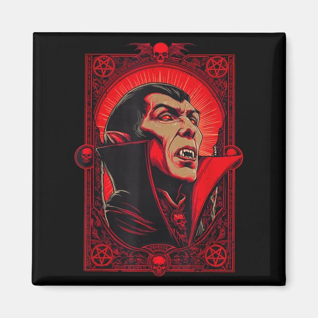 Vamre Dracula Gothic Horror Art-halloween Vamre F Magnet (Framsidan)