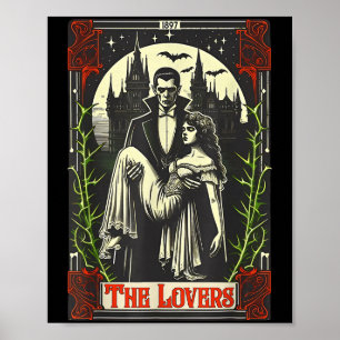 Vamre Monster Dracula Och Brud De Älskande Tarot C Poster