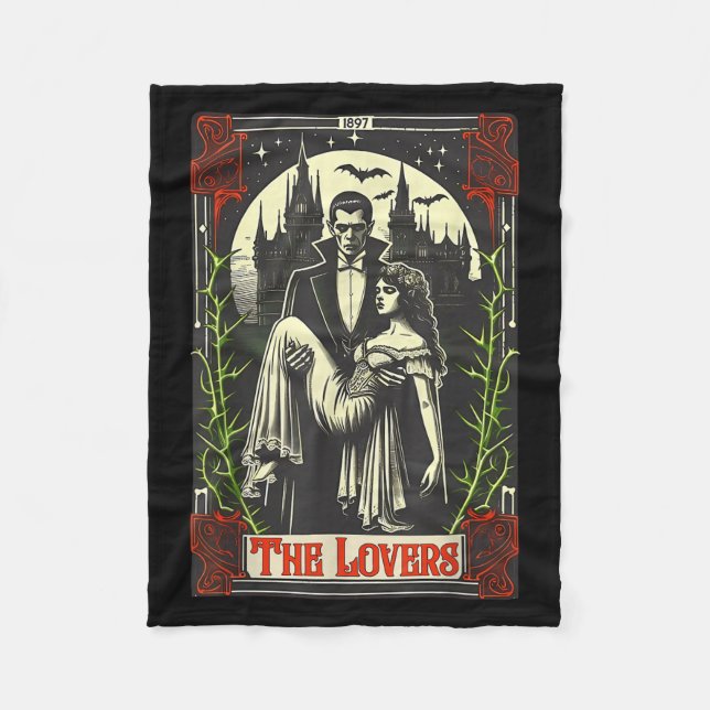 Vamre Monster Dracula Och Brud The Lovers Tarot C Fleecefilt (Framsidan)