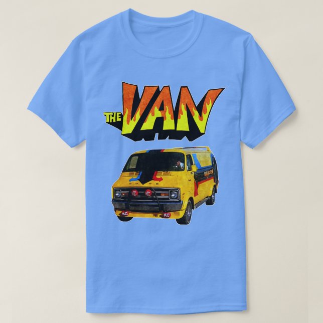 Van 70-talet Cult Classic Comedy Fläkt Art T Shirt (Design framsida)