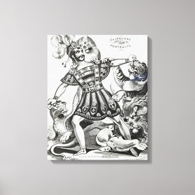 Van Amburgh the Brute Tamer, 1838 Canvastryck (Framsida)