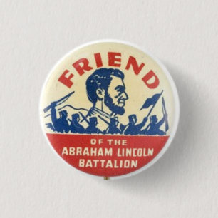 Vän av den Abraham Lincoln bataljonen Knapp