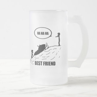 Vän-/bästa vänmugg frostat ölglas