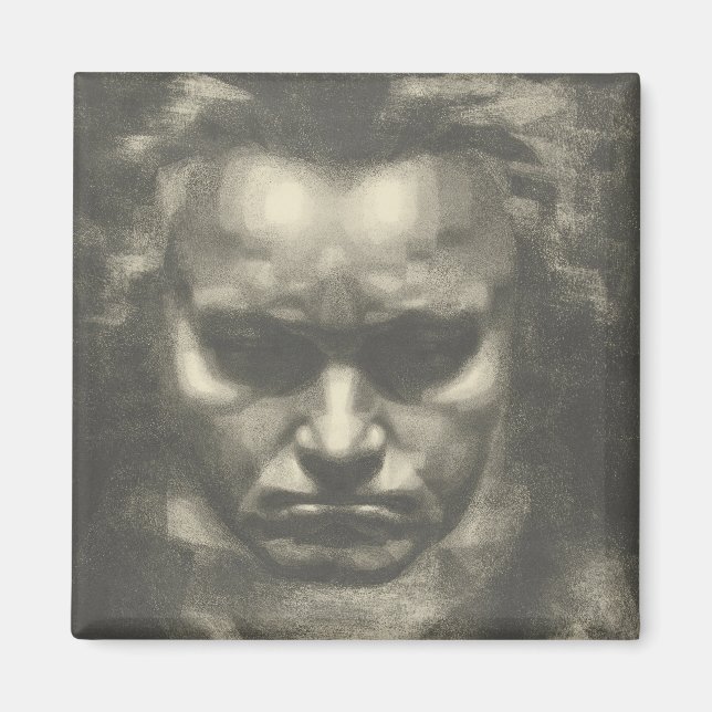 Van Beethoven porträtt Magnet (Framsidan)