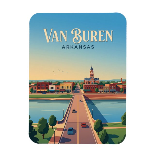 Van Buren USA Magnet (Vertikal)