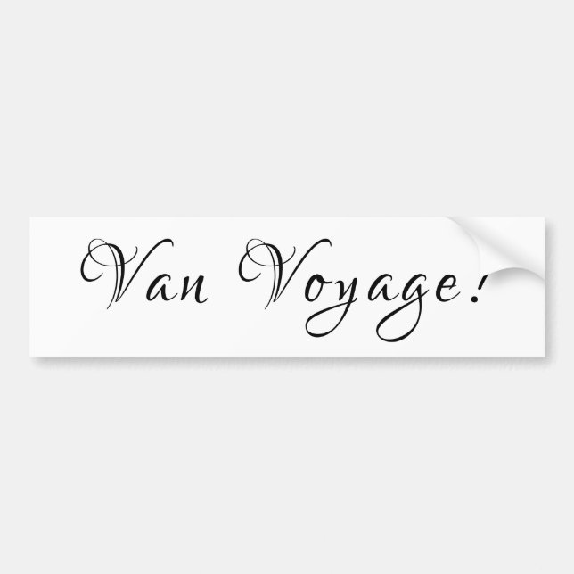 Van campers glamping bon voyage = van voyage road  bildekal (Framsidan)