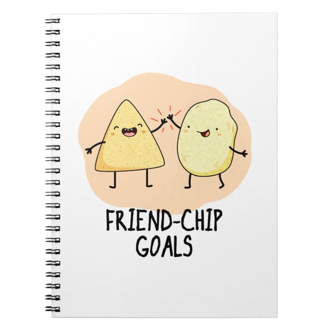 Vän-Chip Mål Roliga Mat Chip Puns  Anteckningsbok (Framsidan)