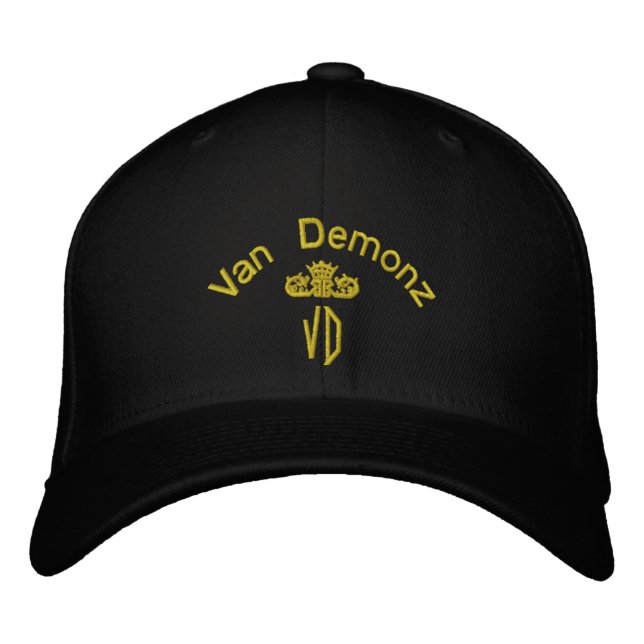 Van Demonz Guld Edition Embroized Hat Broderad Keps (Framsida)