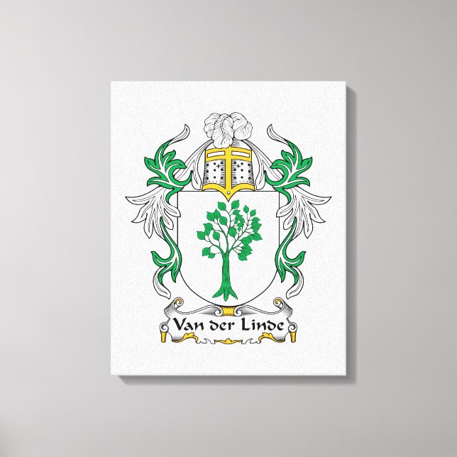 Van der Linde Family Crest Canvastryck (Framsida)