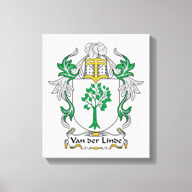 Van der Linde Family Crest Canvastryck (Framsida)