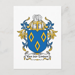 Van der Linden Family Crest Vykort
