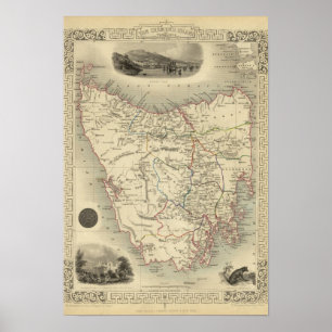 Van Diemens ö eller Tasmania Poster