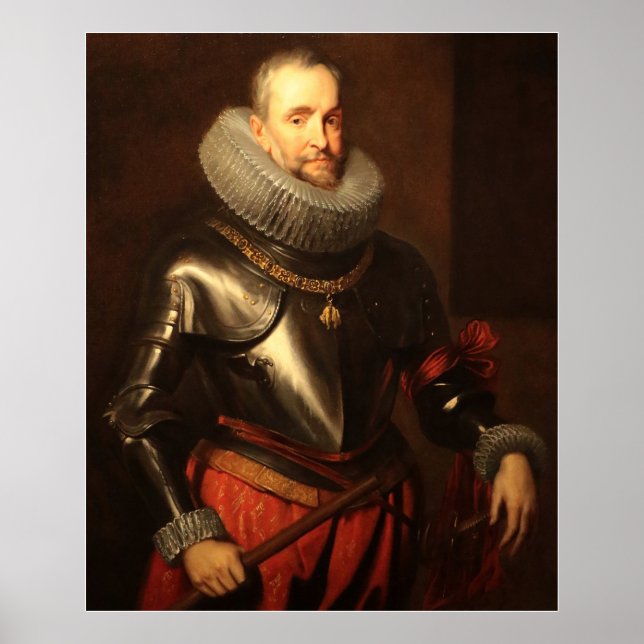 Van Dyck - Ambrogio Spinola Visar Hovmålare Poster (Framsidan)