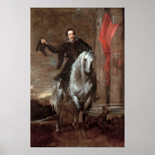 Van Dyck - Anton Giulio Brignole Sale on Horseback Poster (Framsidan)