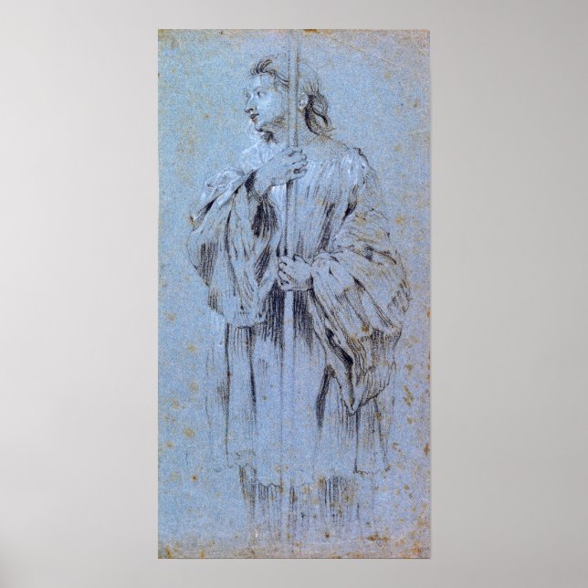 Van Dyck - en ung acolyt som bär en stav Poster (Framsidan)