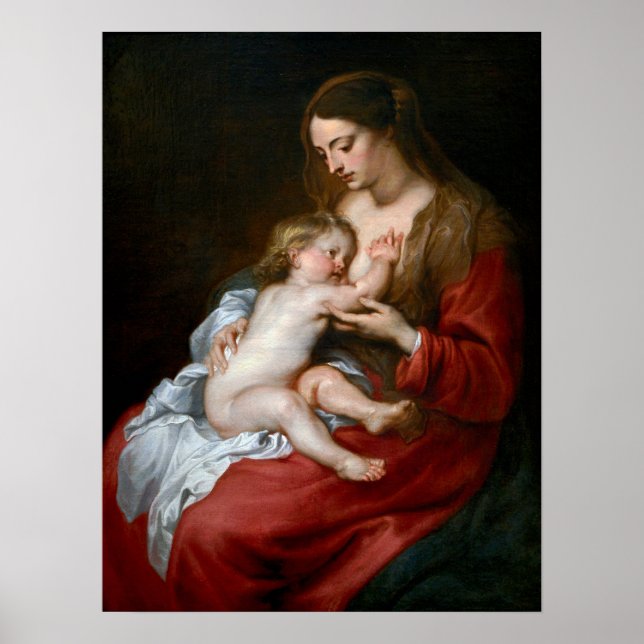 Van Dyck - Jungfru och barn Poster (Framsidan)