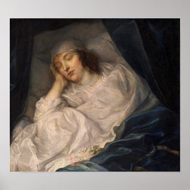 Van Dyck - Lady Digby på hennes dödsbädd Poster (Framsidan)