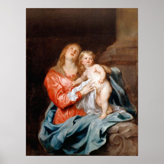 Van Dyck - Madonnan och barnet Poster (Framsidan)