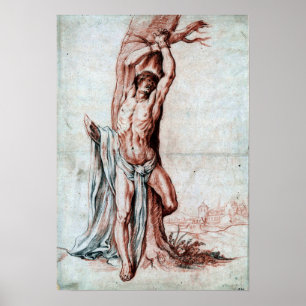 Van Dyck - Martyr bunden till Träd Poster