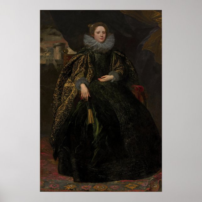 Van Dyck - Porträtt av Marchesa Balbi Poster (Framsidan)