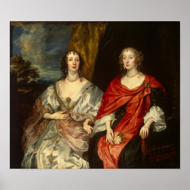 Van Dyck - Porträtt av två damer Poster (Framsidan)