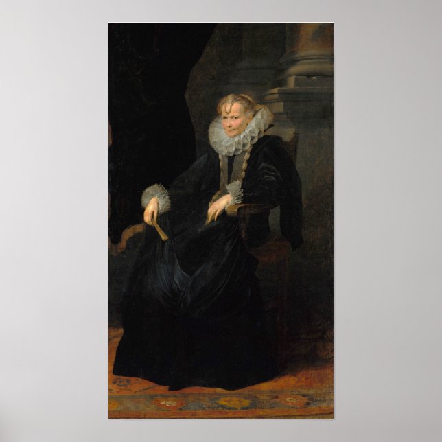Van Dyck - Porträtt i ett Genovese Dam Poster (Framsidan)