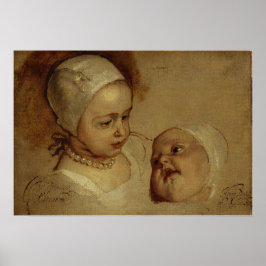 Van Dyck - prinsessan Elizabeth och prinsessan Ann Poster