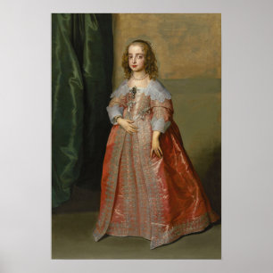 Van Dyck - prinsessan Mary Dotter till Kung Charle Poster