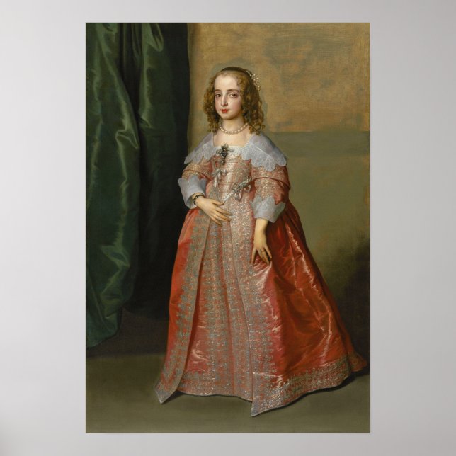 Van Dyck - prinsessan Mary Dotter till Kung Charle Poster (Framsidan)
