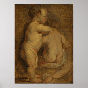Van Dyck - Studie för två putti Poster