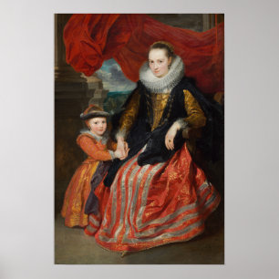 Van Dyck - Susanna Fourment och hennes dotter Poster