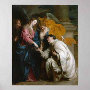 Van Dyck - Synen på den salige Hermann Joseph Poster