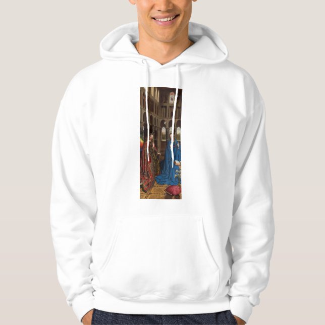 Van Eycks Bebådelse Premium Katedral Ljus Hoodie (Framsida)