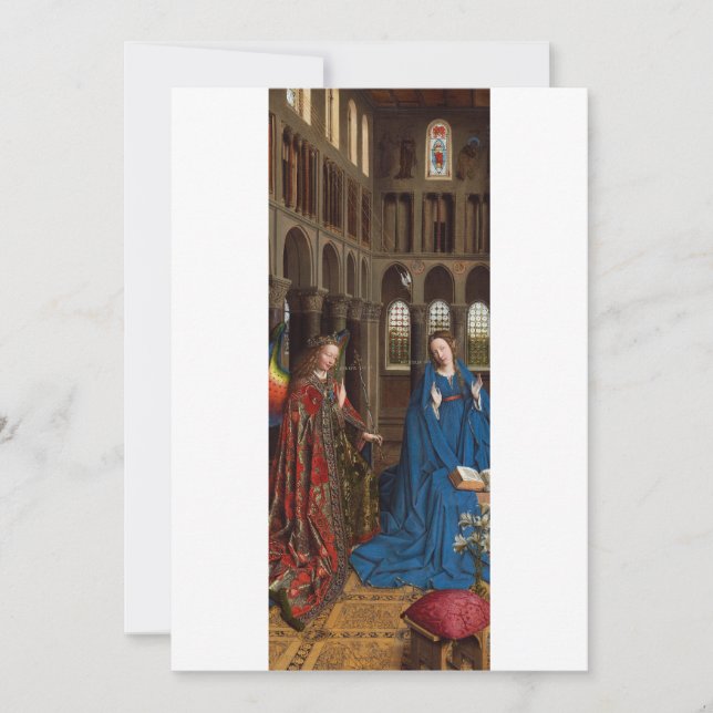 Van Eycks Bebådelse Premium Katedral Ljus Inbjudningar (Framsida)