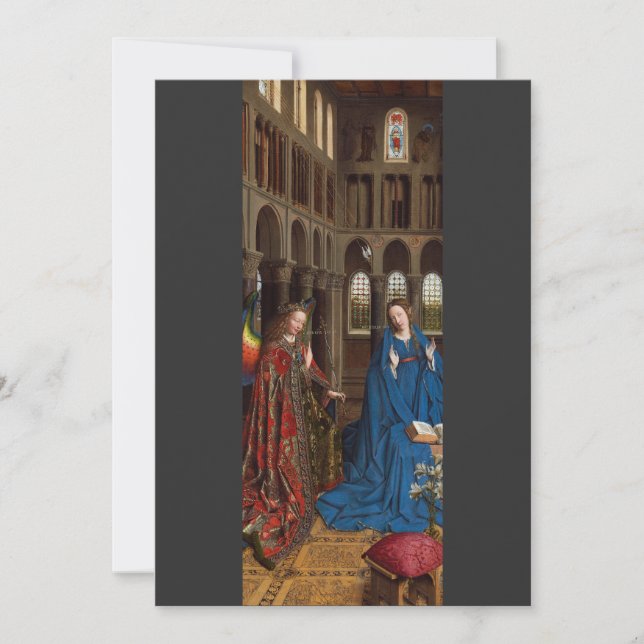 Van Eycks Bebådelse Premium Katedral Ljus Julkort (Framsida)