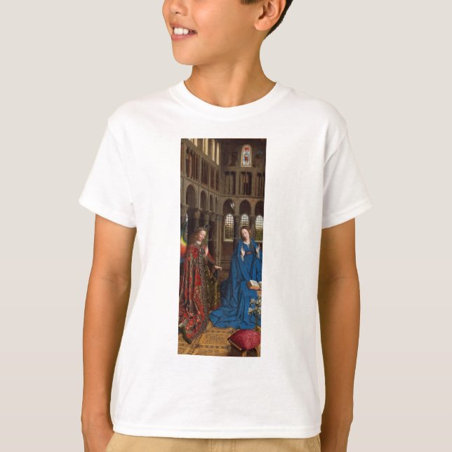 Van Eycks Bebådelse Premium Katedral Ljus T Shirt (Framsida)