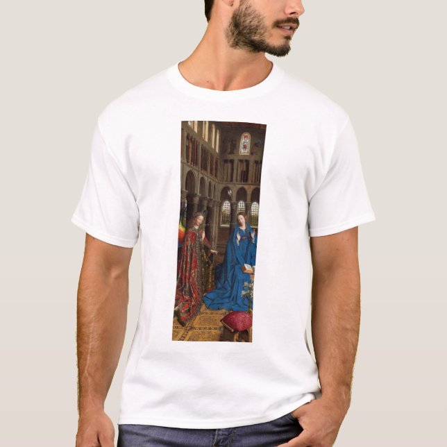 Van Eycks Bebådelse Premium Katedral Ljus T Shirt (Framsida)