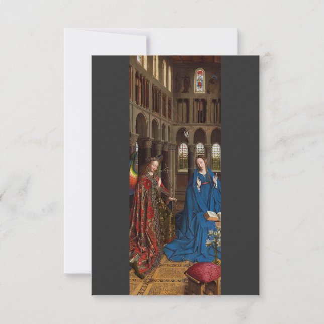 Van Eycks Bebådelse Premium Katedral Ljus Tack Kort (Framsida)