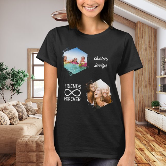 Vän för alltid foto namn svart t shirt (Skapare uppladdad)