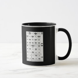 Vän- & för Foe WWII flygplanSilhouettes Mugg