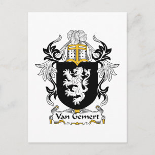 Van Gemert Family Crest Vykort