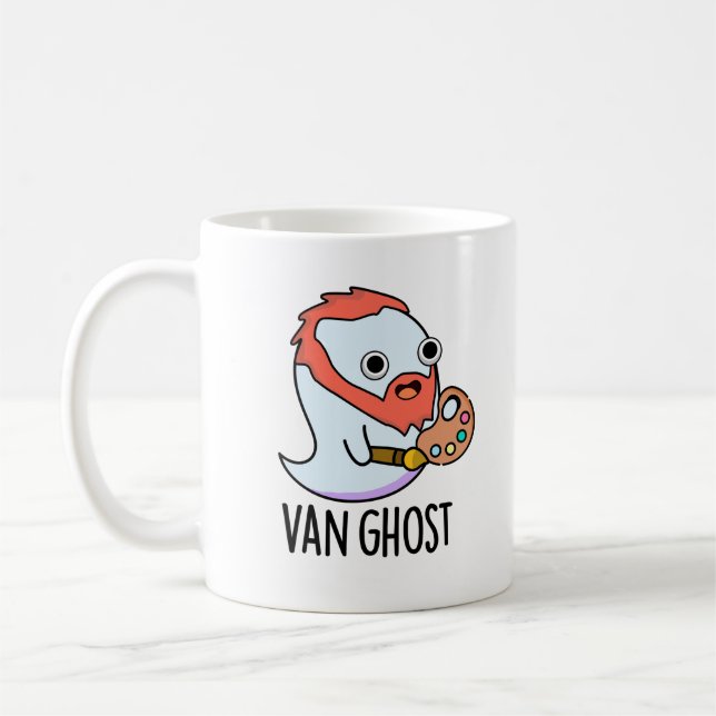 Van Ghost Funny Artist Ghost Pun Kaffemugg (Vänster)