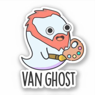 Van Ghost Funny Artist Ghost Pun Klistermärken